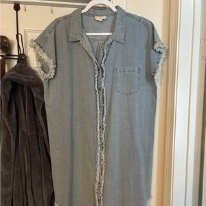 Umgee Blue Denim Mini Dress